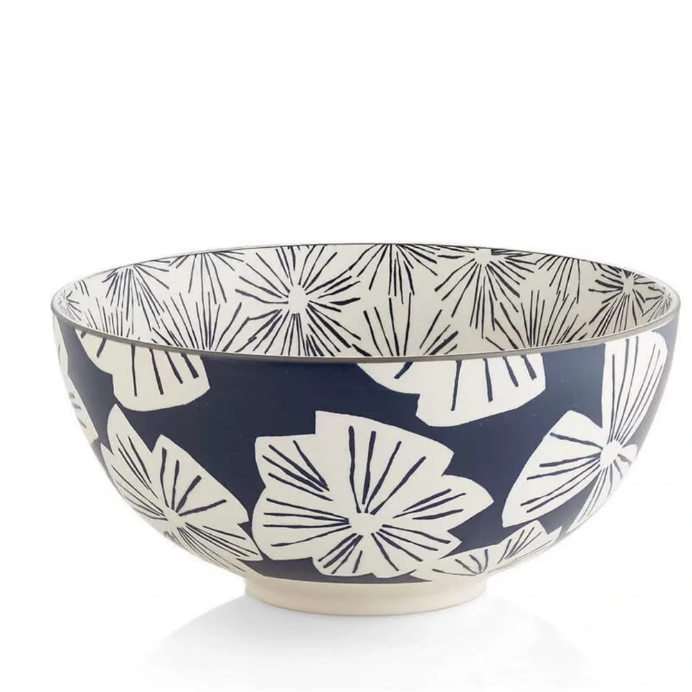 Crate & Barrel Floral Bowl